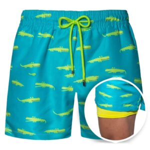 Qwave Surf Shorts - Green & Yellow