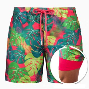 Qwave Surf Shorts - Red & Green
